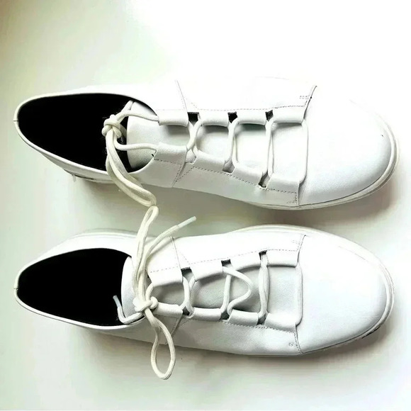 EILEEN FISHER Prescot Platform Sneaker Sz 8.5 In Snow Leather - Picture 6 of 7